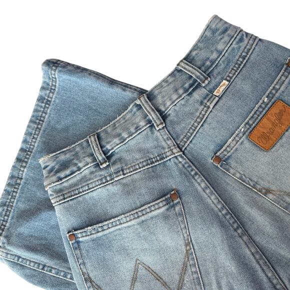 Wrangler Billabong flare bellbottom floral patchwork jeans 70's high rise 27 - Picture 8 of 15